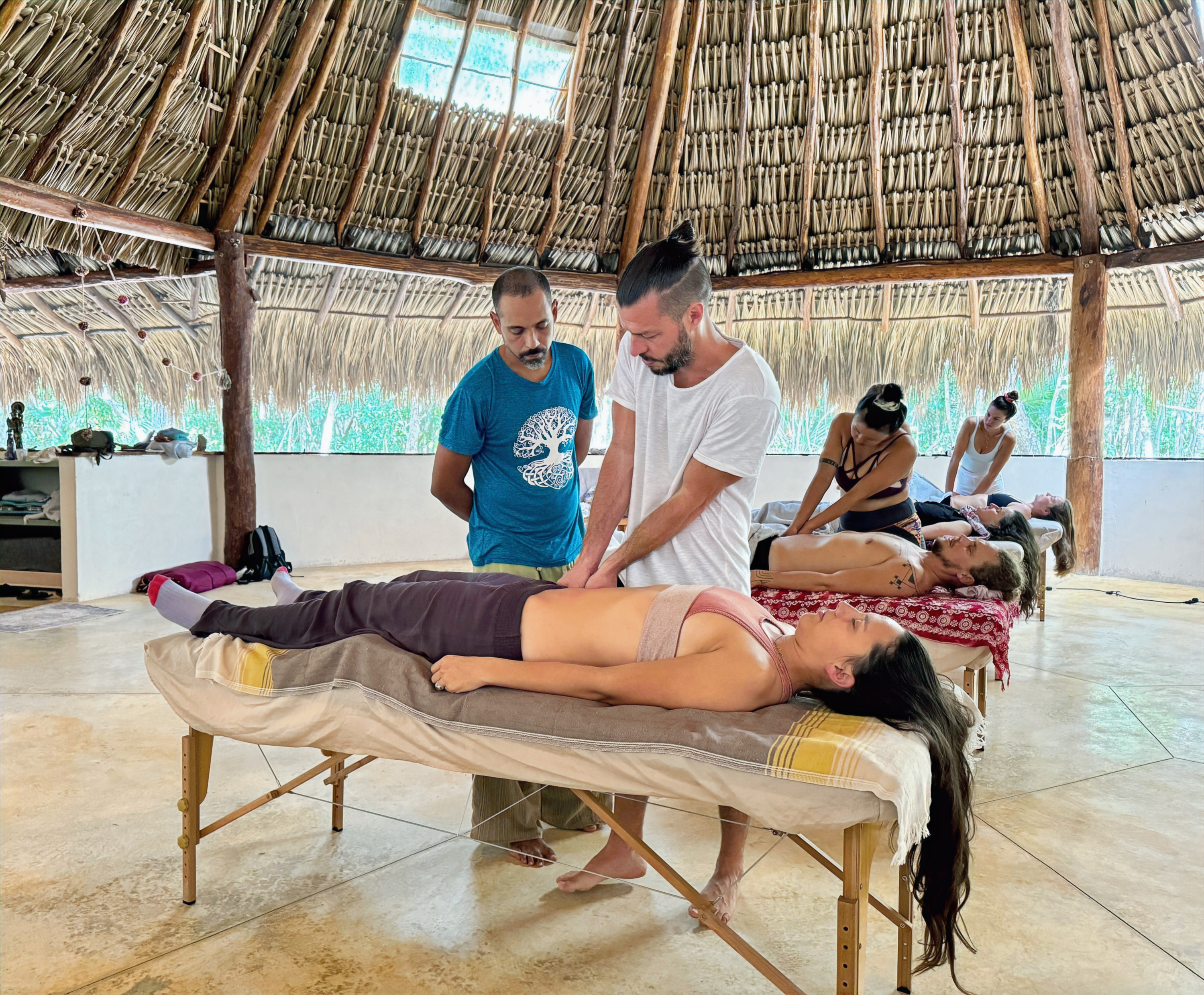 Advanced Level 2 bodywork training — practitioners deepening their sensitivity