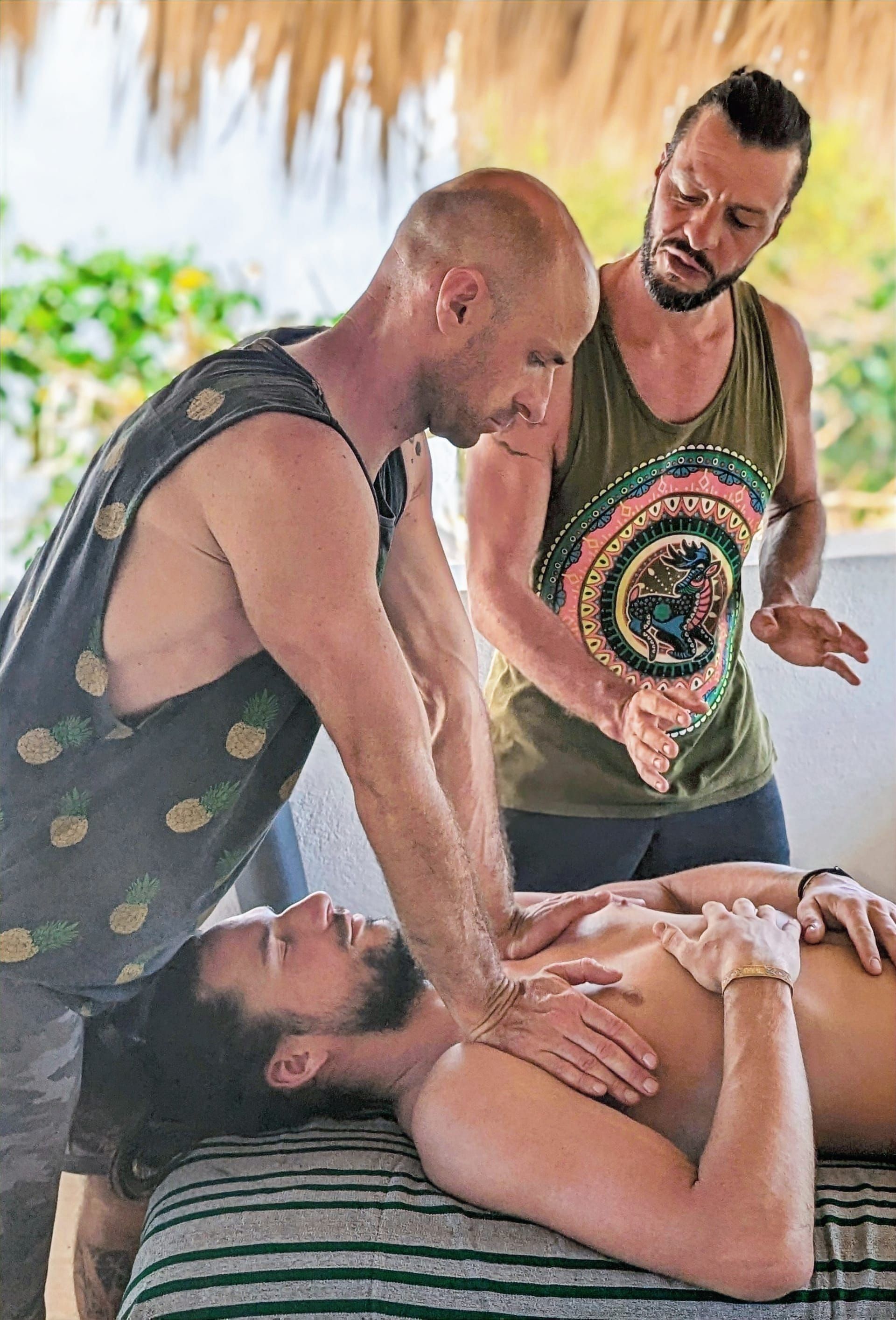 Group practice at the Mazunte training
