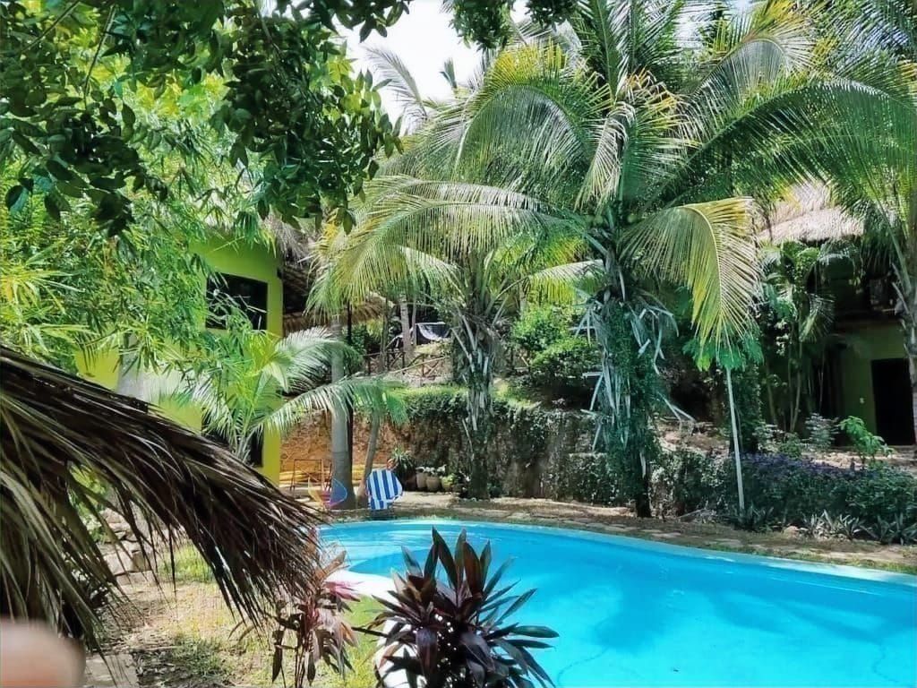 Bliss Haven Retreat Center — lush garden near the beach in Mazunte