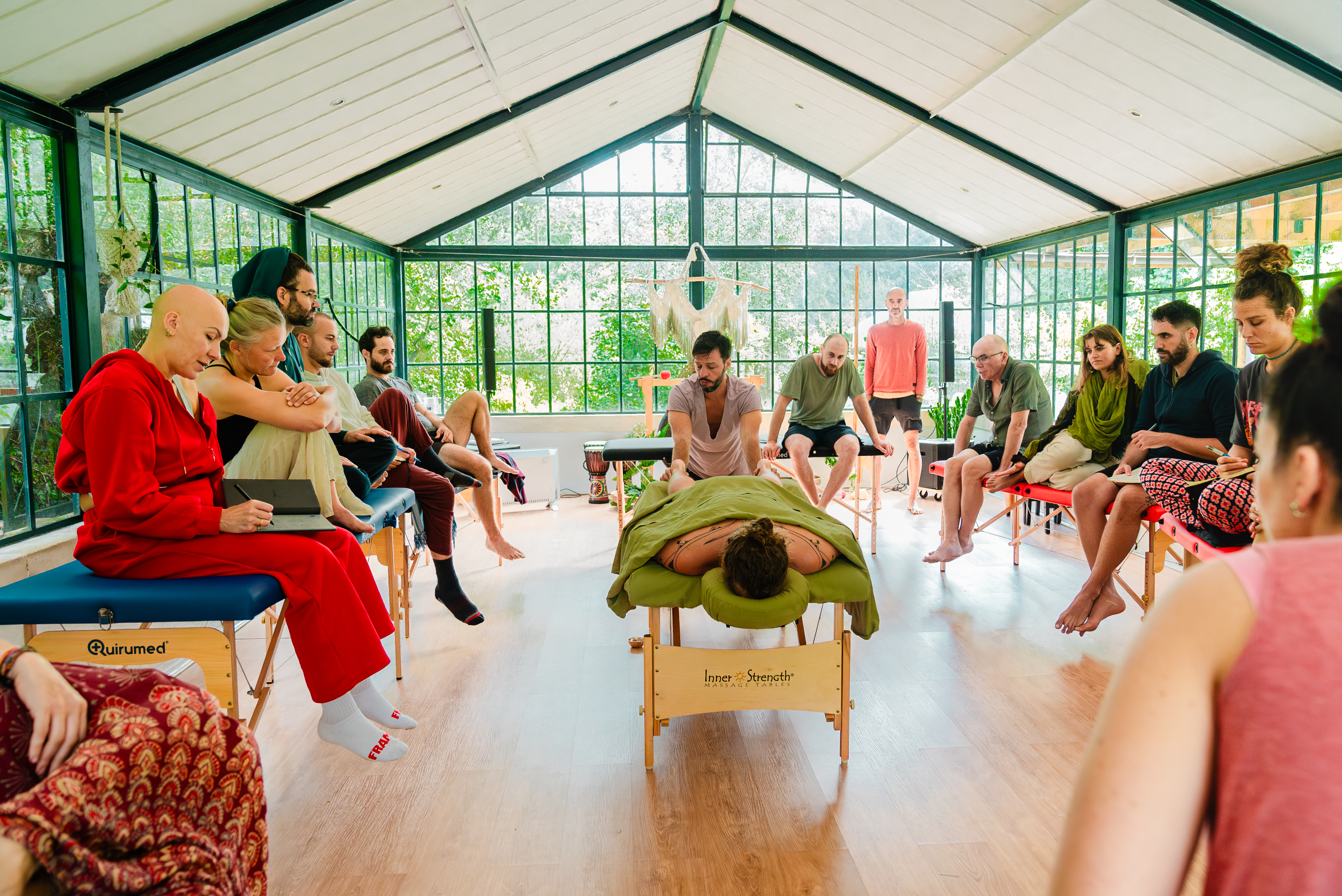 Experiential learning — hands-on bodywork practice